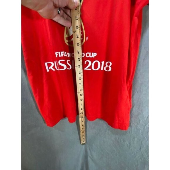 Russia 2018 Fifa Adidas Shirt Adult Extra Large Red Short Sleeve Tee Mens. - Picture 8 of 9